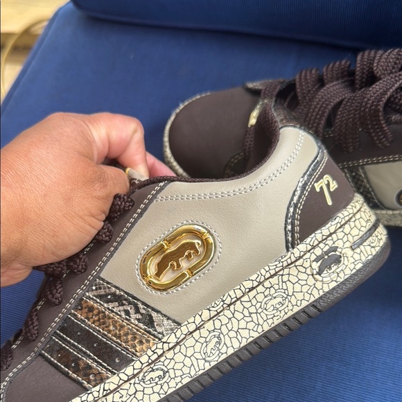 Ecko Unlimited Brown Cream Sneakers Casual Style - Picture 5 of 8